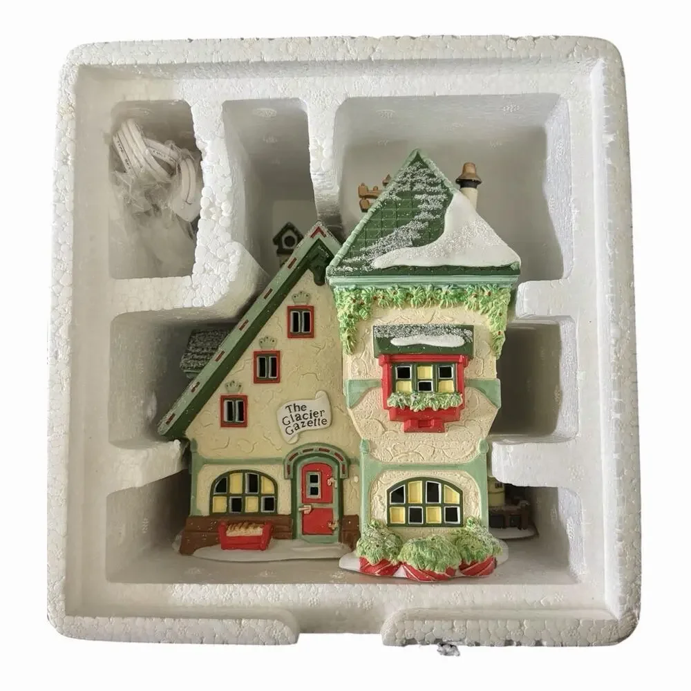 Vintage 1997 Dept 56 “The Glacier Gazette”NORTH POLE SERIES Heritage Village NEW